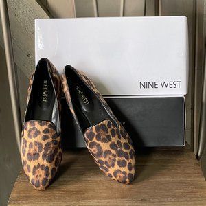 NINE WEST HAYDEN LEOPARD SLIP-ON FLATS SIZE 7